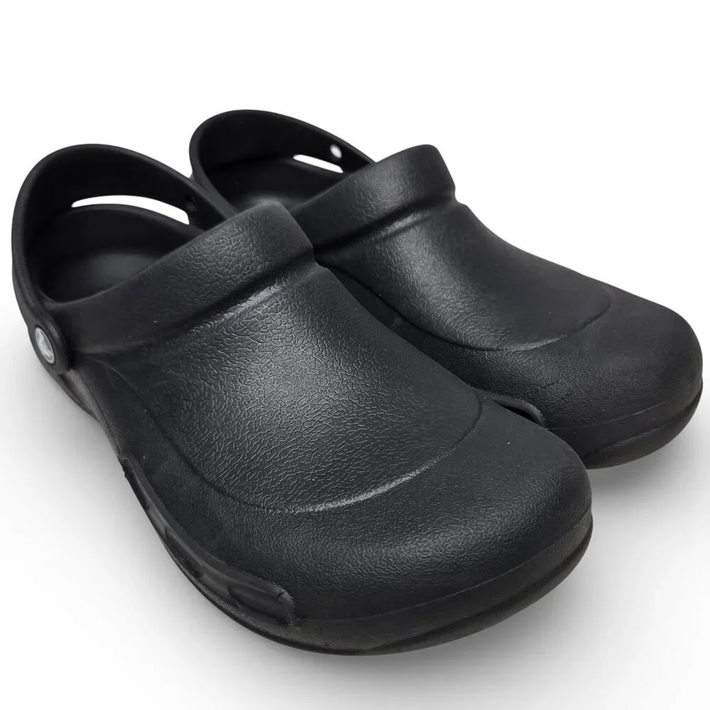 Crocs Work Bistro Clogs Unisex Black‎ Slip Resistant Chef Professional M9 W11